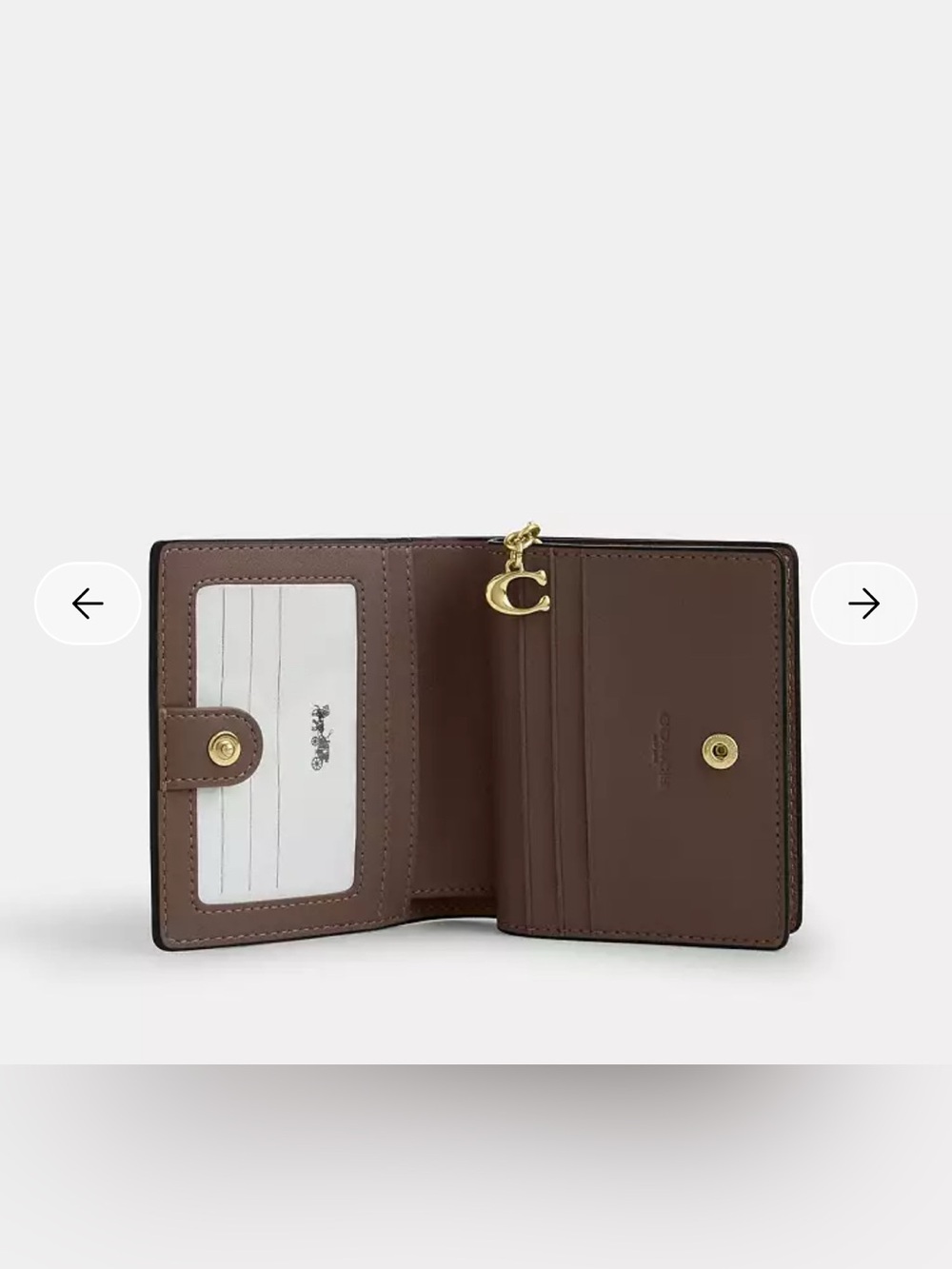 Last one! New Coach Snap Wallet With Rivets CDM38 pebbled leather - Picture 6 of 6